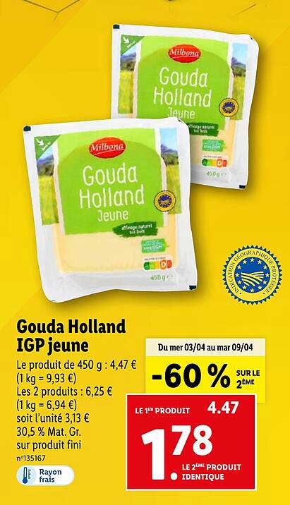 Gouda Holland Igp Jeune