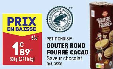 gouter rond fourré cacao petit choisi