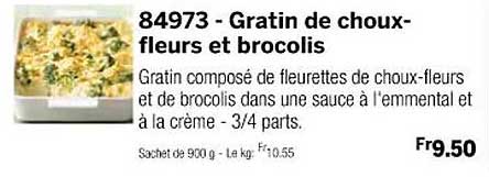 gratin de choux-fleurs et brocolis