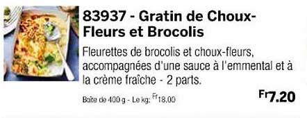 gratin de choux-fleurs et brocolis