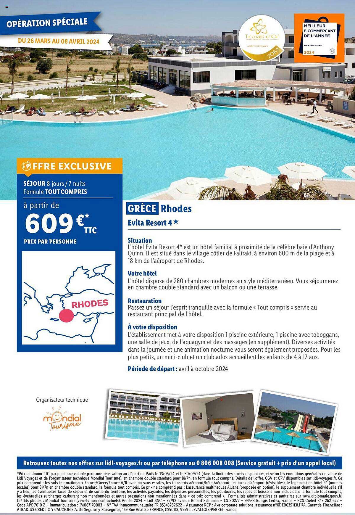 grèce rhodes : evita resort 4*