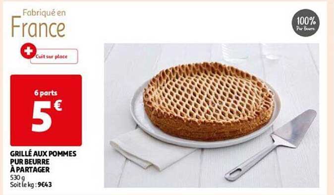 grillé aux pommes pur beurre à partager
