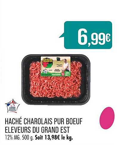 haché charolais pur bœuf éleveurs du grand est