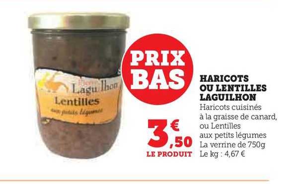 haricots ou lentilles laguilhon