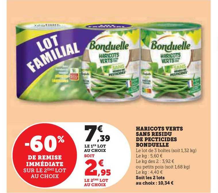 haricots verts sans résidu de pesticides bonduelle