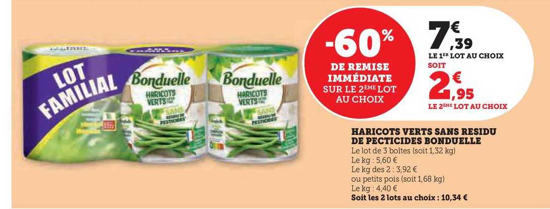 haricots verts sans résidu de pesticides bonduelle