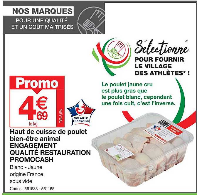 haut de cuisse de poulet bien-être animal engagement qualité restauration promocash