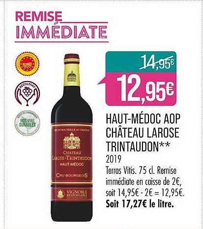 haut-médoc aop château larose trintaudon 2019