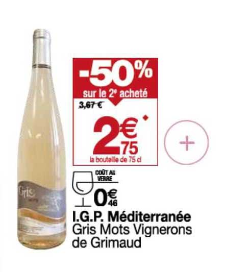 i.g.p. méditerranée gris mots vignerons de grimaud