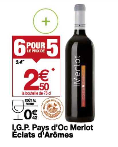 i.g.p. pays d'oc merlot éclats d'arômes