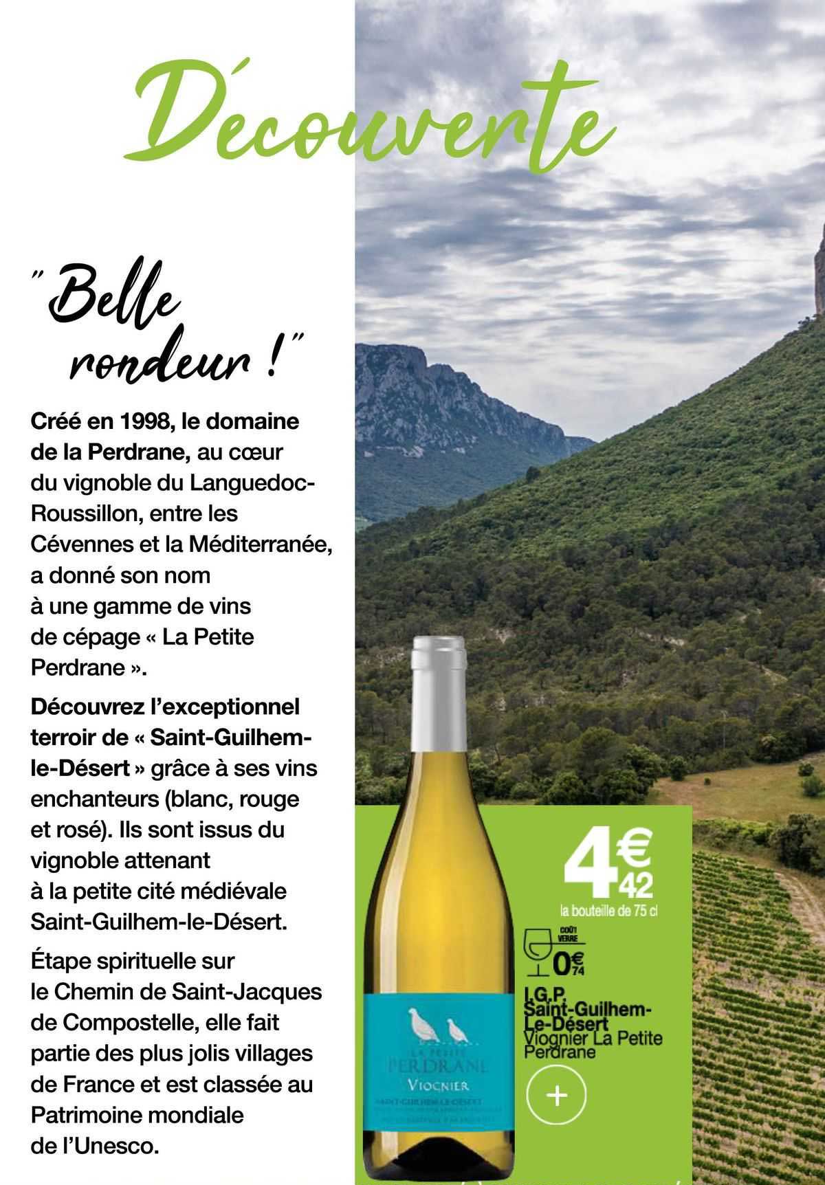 i.g.p. saint-guilhem-le-désefrt viognier la petite perdrane