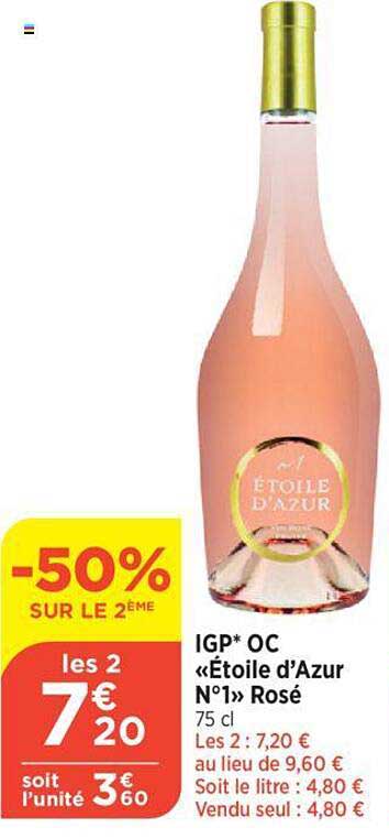 igp oc «étoile d'azur n01» rosé