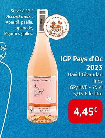 igp pays d'oc 2023 david givaudan inès