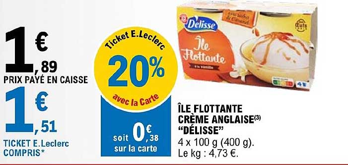 île Flottante Crème Anglaise "délisse"