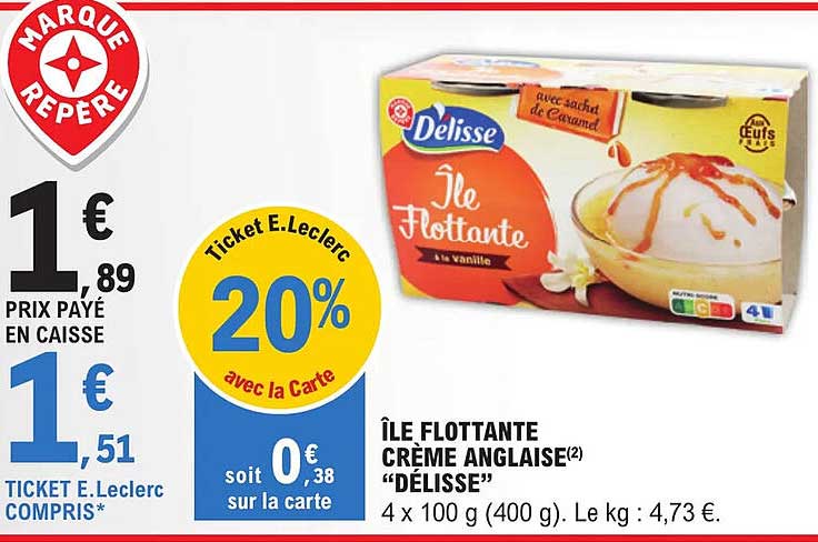 île flottante crème anglaise "délisse"
