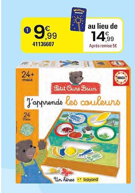 j'apprends les couleurs petit ours brun 41136607