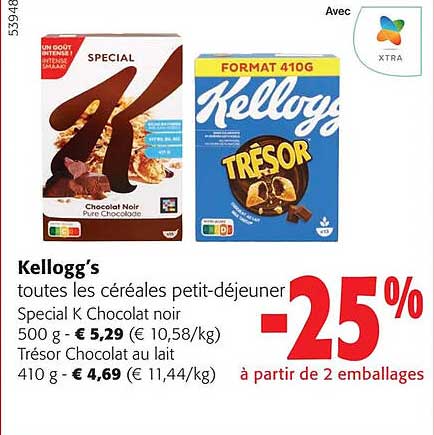 kellogg's toutes les céréales petit-déjeuner