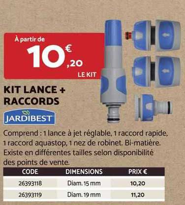 kit lance + raccords jardibest