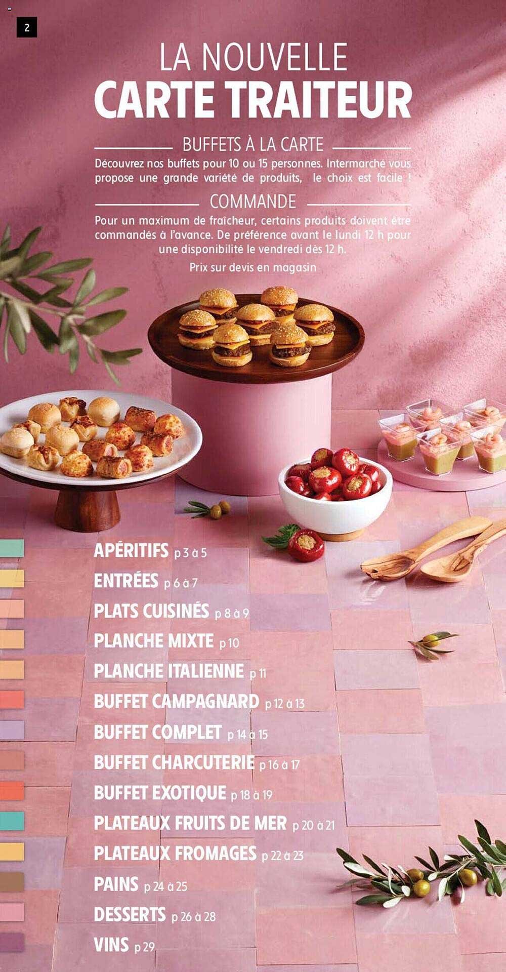 la nouvelle carte traiteur