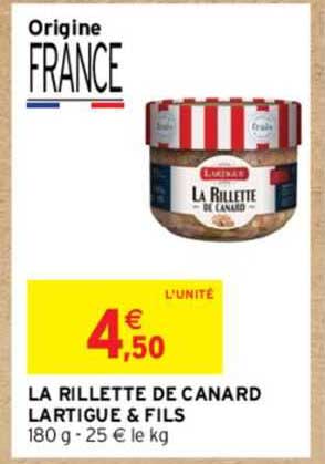 la rillette de canard lartigue & fils