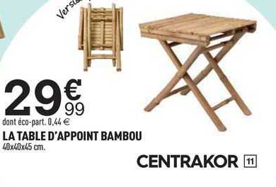La Table D'appoint Bambou