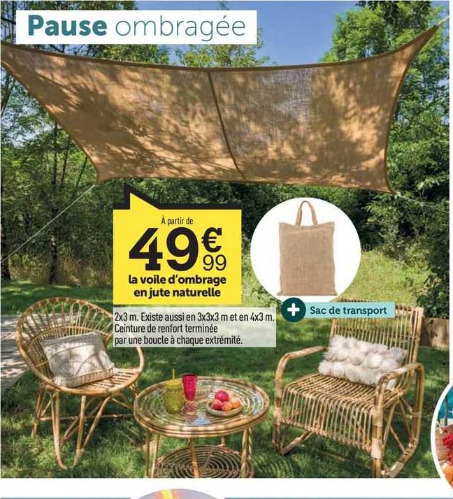 La Voile D'ombrage En Jute Naturelle