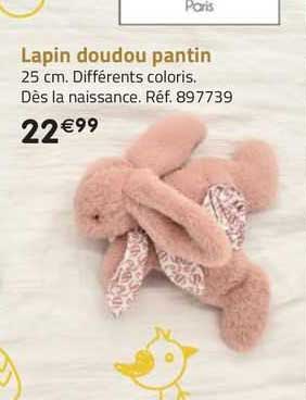 lapin doudou pantin