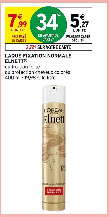 laque fixation normale elnett