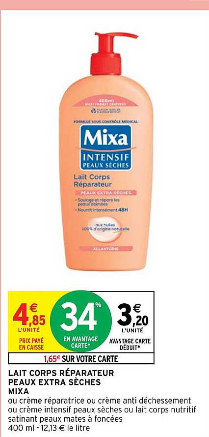 lati corps réparateur peaux extra séches mixa