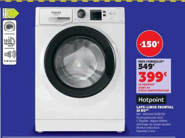 lave-linge frontal 10 kg hotpoint