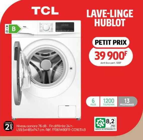 lave-linge hublot tcl