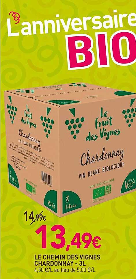le chemin des vignes chardonnay 3l