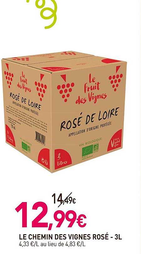 le chemin des vignes rosé - 3l
