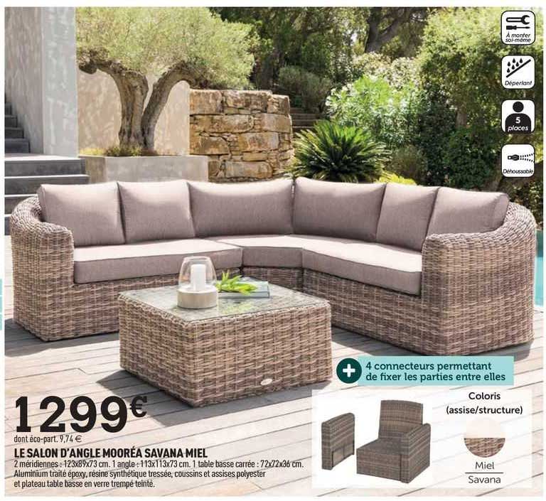 le salon d'angle mooréa savane miel