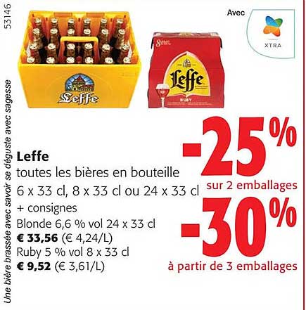 leffe toutes les bières en bouteille