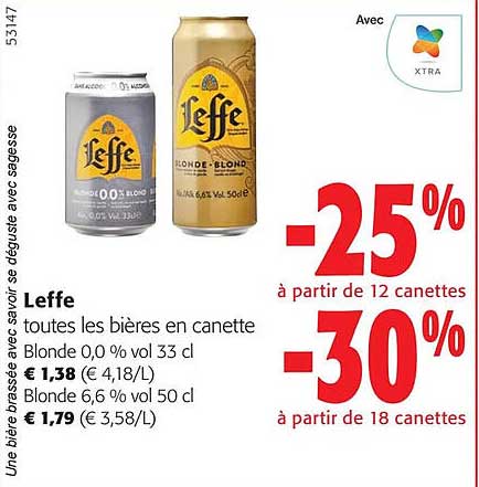 leffe toutes les bières en canette