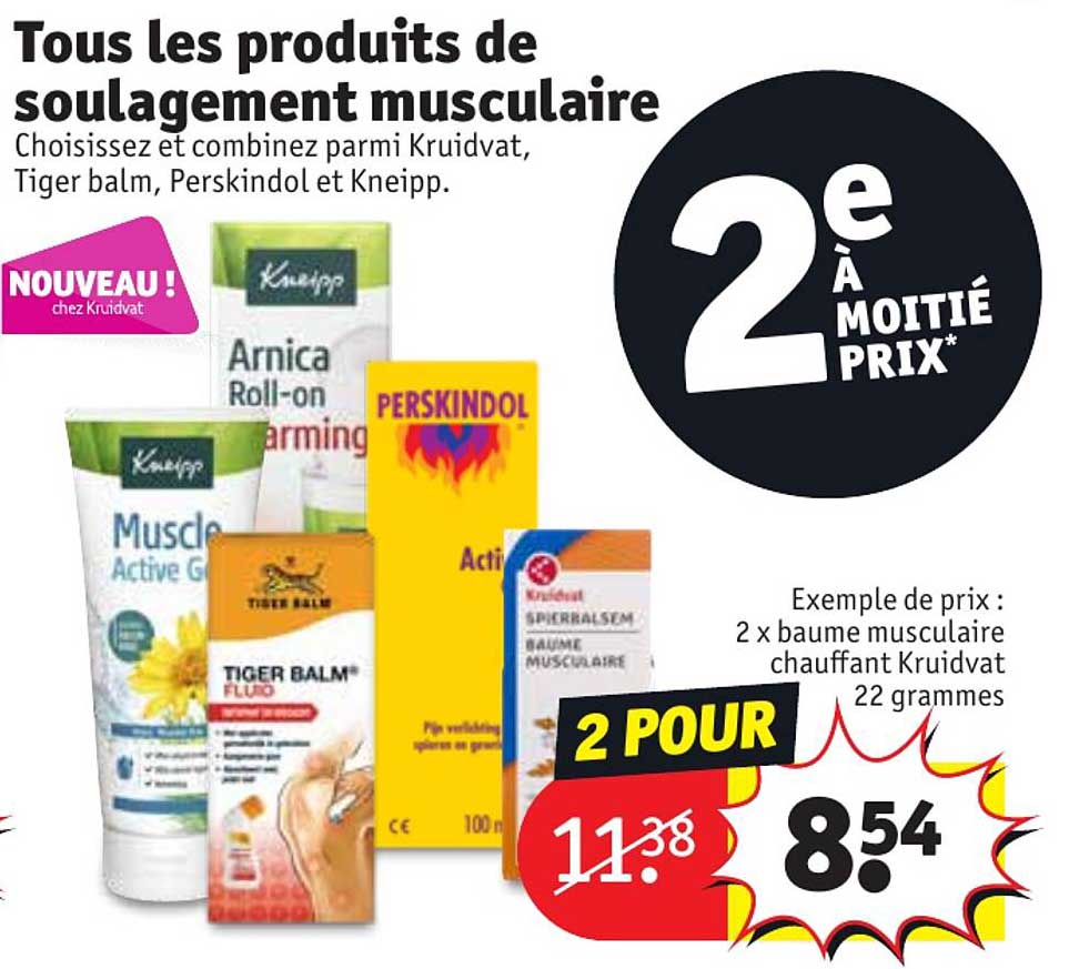 les produits de soulagement musculaire