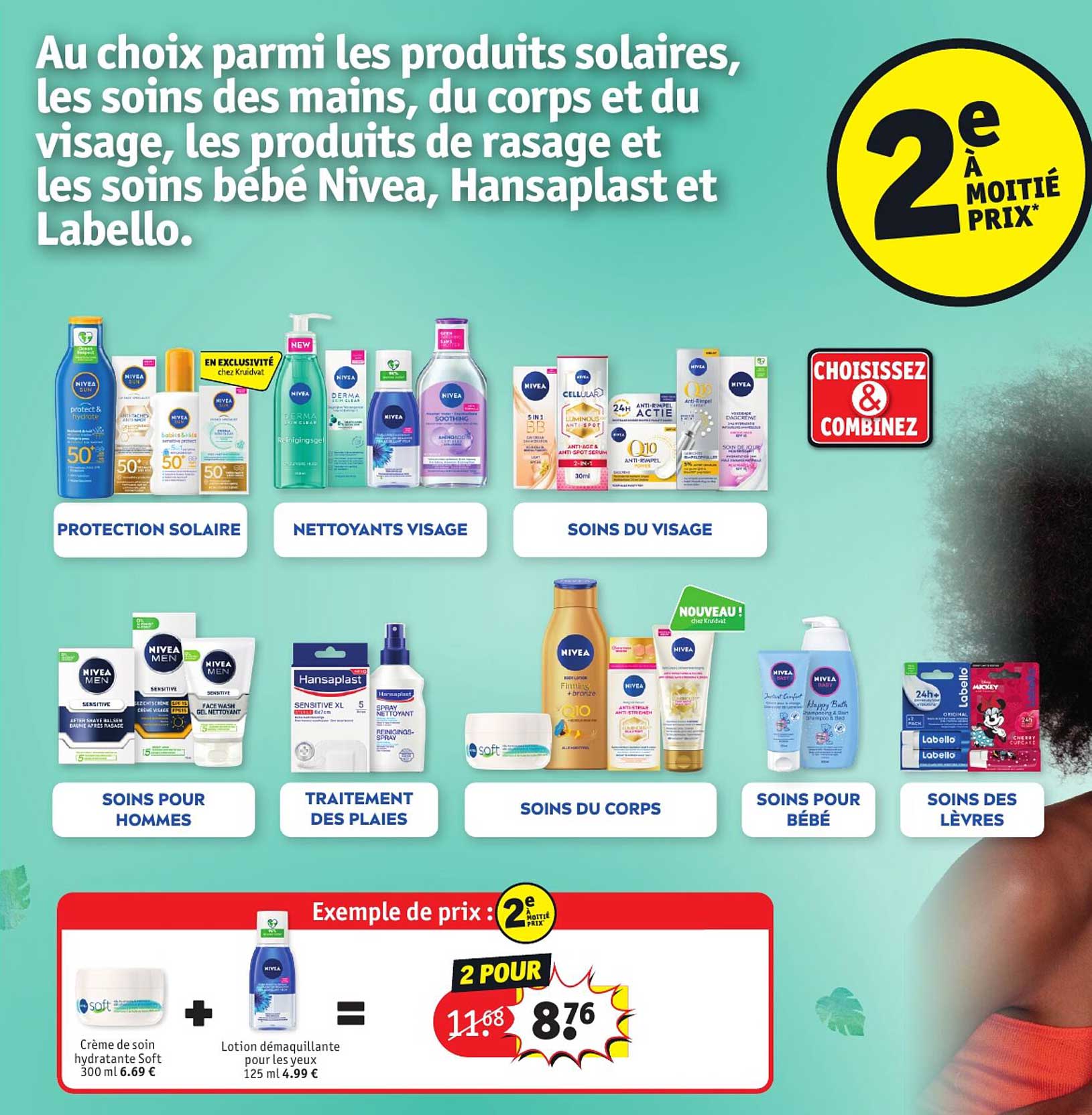 les produits solaires, les soins des mains, du corps et du visage, les produits de rasage et les soins bébé nivea, hansaplast et labello