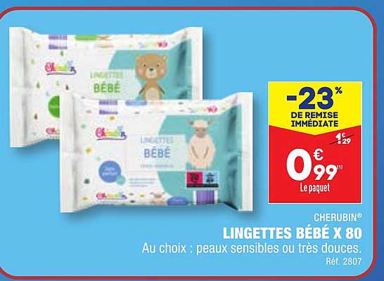 Lingettes Bébé X80 Cherubin