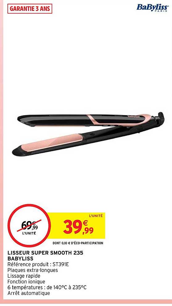 lisseur super smooth 235 babyliss
