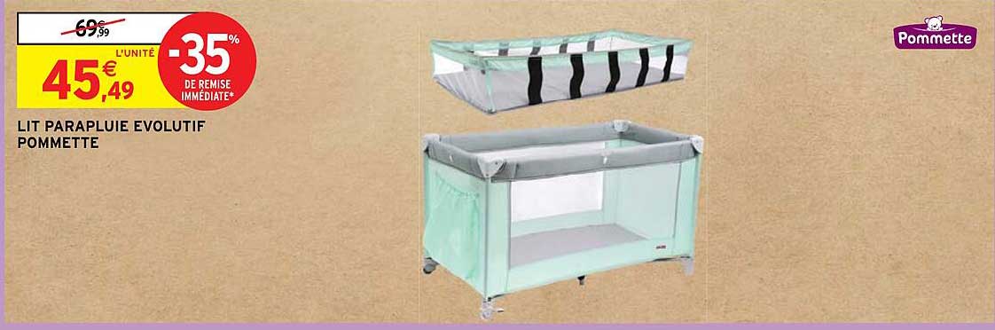lit parapluie evolutif pommette
