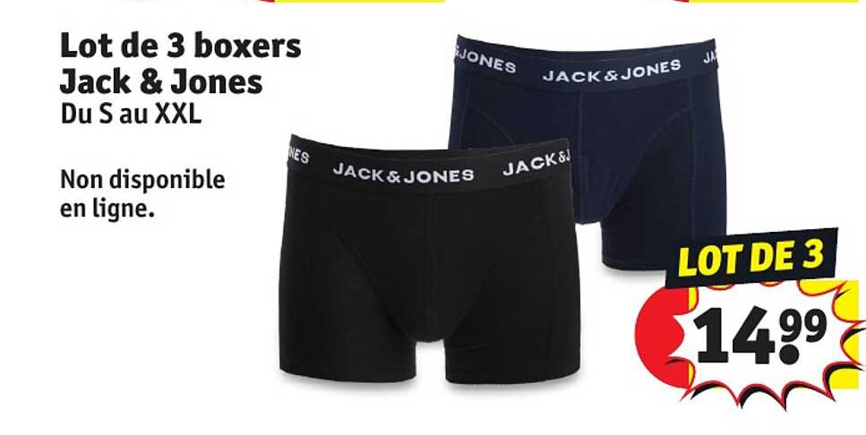 lot de 3 boxers jack & jones