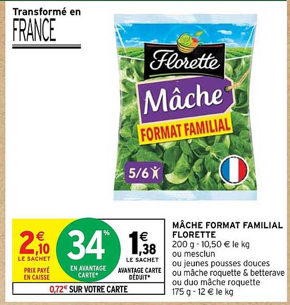 mâche format familial florette