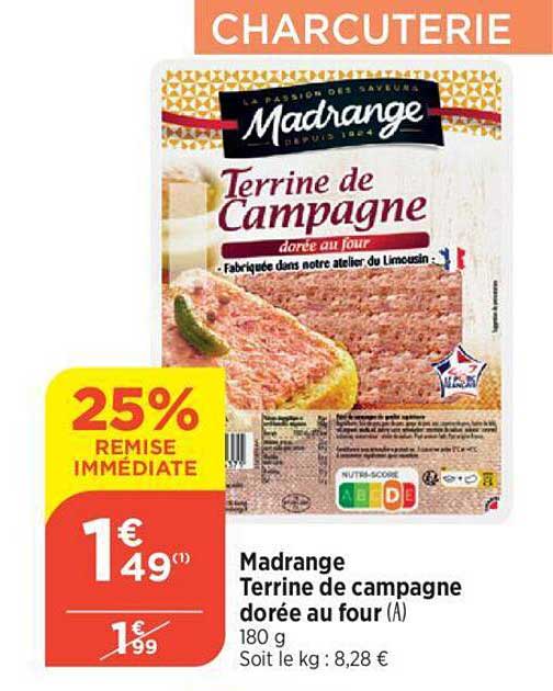 madrange terrine de campagne dorée au four