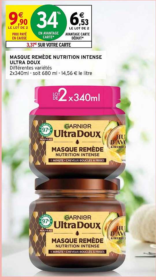 Masque Remède Nutrition Intense Ultra Doux