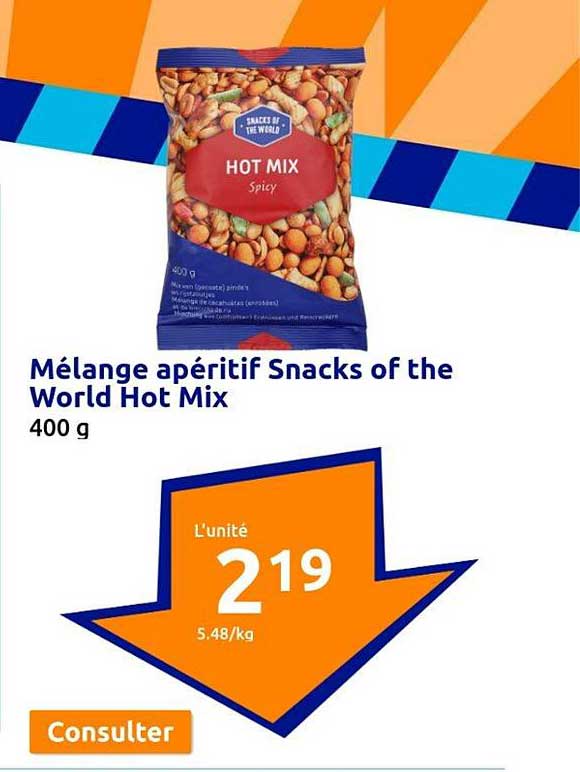 mélange apéritif snacks of the world hot mix