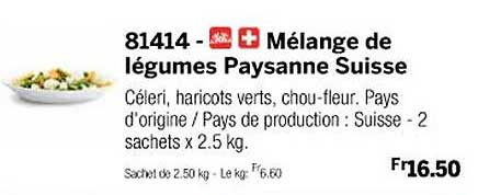 Mélange De Légumes Paysanne Suisse