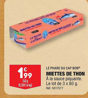 miettes de thon le phare du cap bon