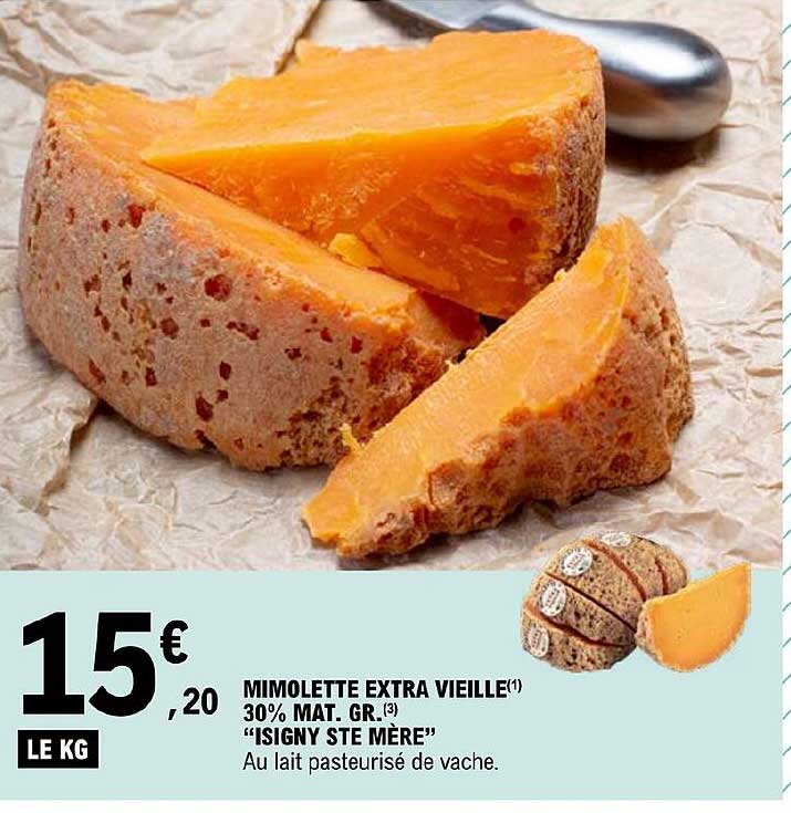 mimolette extra vieille 30% mat.gr. "isigny ste mère"