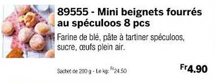 mini beignets fourrés au spéculoos 8 pcs